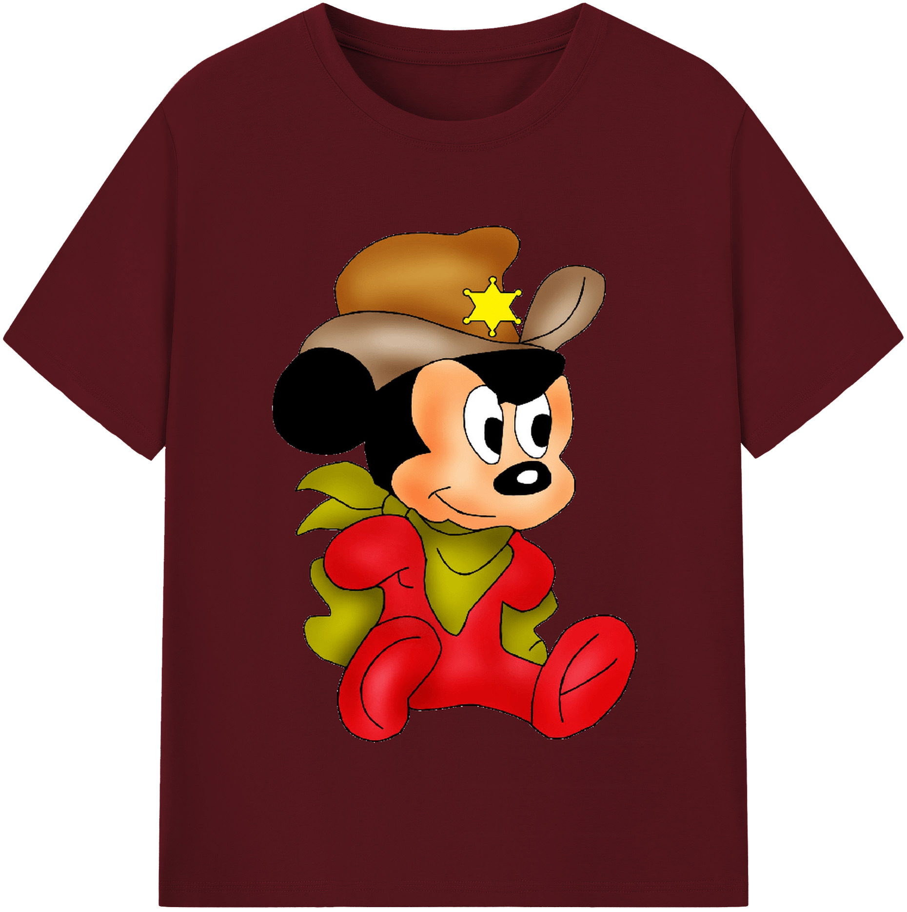 （画像用） ミッキーマウス Mickey Mouse 綿100％半袖Tシャツ（フロントプリント）